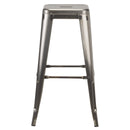 Tolix French Bistro Industrial High Stool - Gunmetal Grey