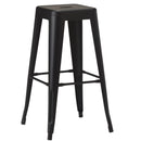 Tolix French Bistro Industrial High Stool - Matt Black