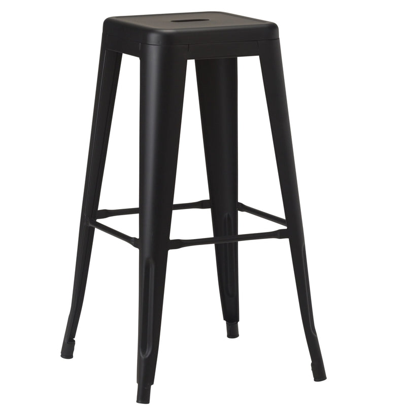 Tolix French Bistro Industrial High Stool - Matt Black