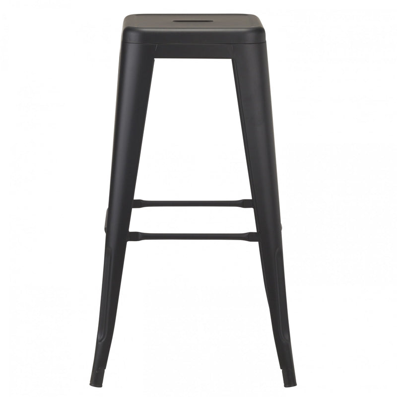 Tolix French Bistro Industrial High Stool - Matt Black