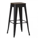 Tolix French Bistro Industrial High Stool - Matt Black