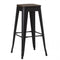 Tolix French Bistro Industrial High Stool - Matt Black