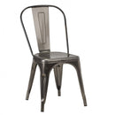 Tolix French Bistro Industrial Side Chair - Gunmetal Grey