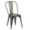 Tolix French Bistro Industrial Side Chair - Gunmetal Grey