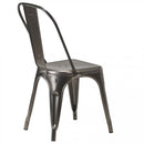 Tolix French Bistro Industrial Side Chair - Gunmetal Grey