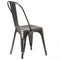 Tolix French Bistro Industrial Side Chair - Gunmetal Grey