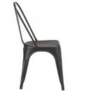 Tolix French Bistro Industrial Side Chair - Matt Black