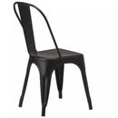 Tolix French Bistro Industrial Side Chair - Matt Black