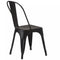 Tolix French Bistro Industrial Side Chair - Matt Black