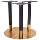 Zeus Round Brass Black Table Base - XXL Large