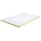 White Carrara Marble Gold Edge Laminate Restaurant Table Top - 25mm