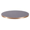 Cupria Slate Vintage Brass Edge Laminate Restaurant Table Top - 25mm