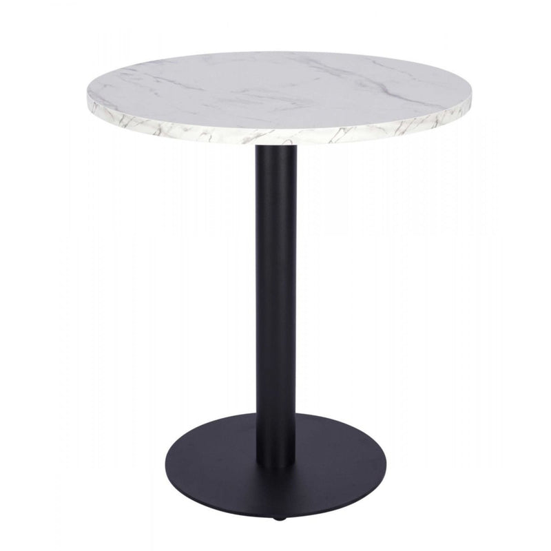White Crystal Marble Laminate Restaurant Table Top - 25mm