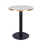 White Crystal Marble Gold Edge Laminate Restaurant Table Top - 25mm