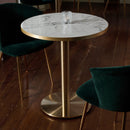White Gold Calcatta Marble Gloss Laminate Restaurant Table Top - 25mm
