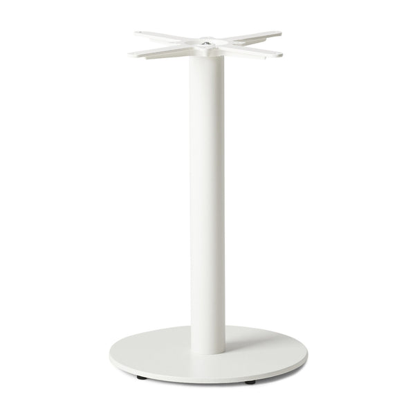 Forza White Round Medium Cast Iron Table Base