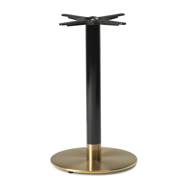 Cava Round Black and Gold Table Base - Medium