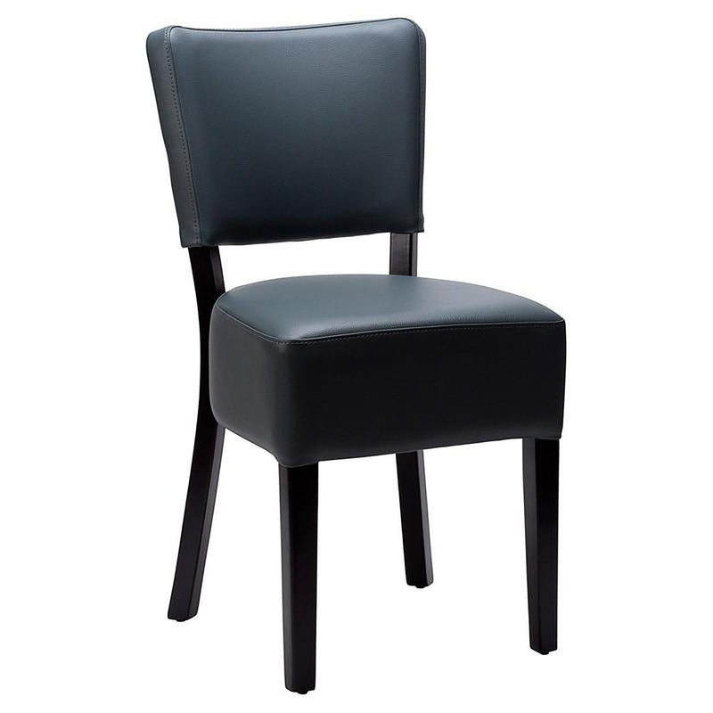 Alto Faux Leather Side Chair - Black