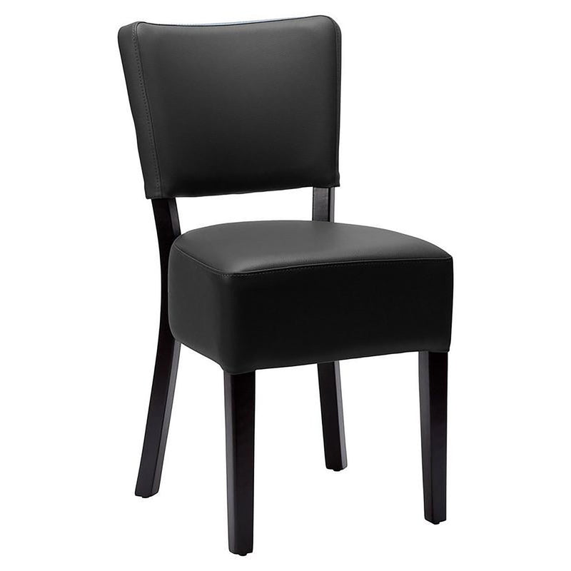 Alto Faux Leather Side Chair - Black