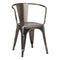 Tolix French Bistro Industrial Armchair - Gunmetal Grey