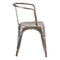 Tolix French Bistro Industrial Armchair - Gunmetal Grey