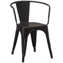 Tolix French Bistro Industrial Armchair - Matt Black