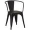 Tolix French Bistro Industrial Armchair - Matt Black
