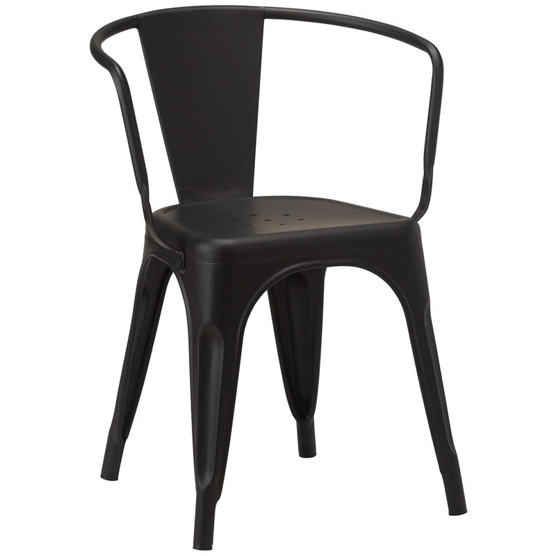Tolix French Bistro Industrial Armchair - Matt Black