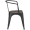 Tolix French Bistro Industrial Armchair - Matt Black