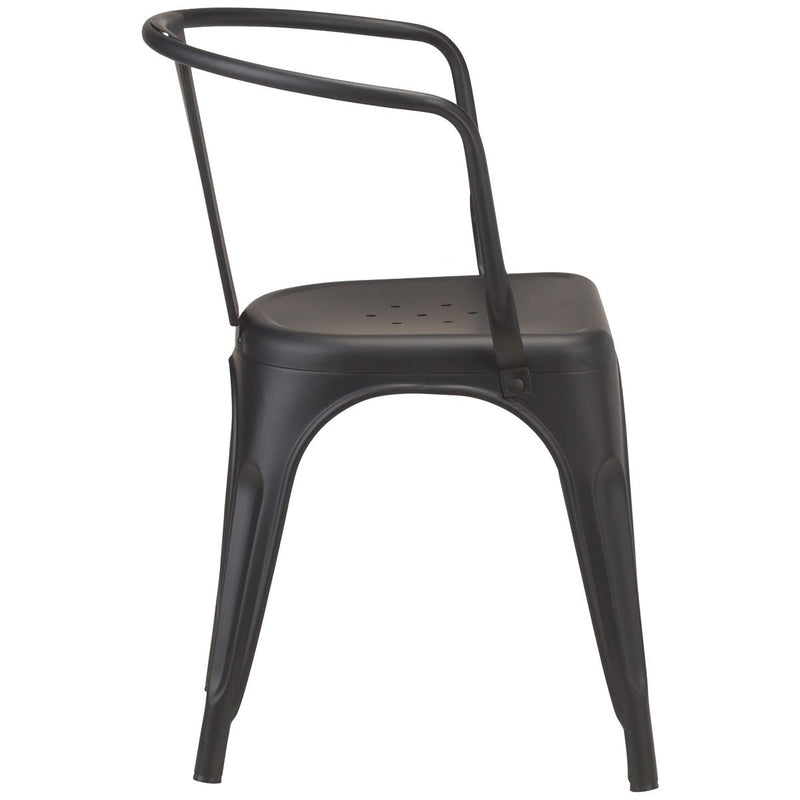 Tolix French Bistro Industrial Armchair - Matt Black