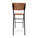 Derby Industrial Bar Stool - Faux Leather