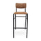 Derby Industrial Bar Stool - Faux Leather