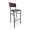 Derby Industrial Bar Stool - Faux Leather