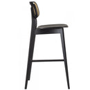 Gordana Black Rattan Effect Bar Stool