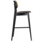 Gordana Black Rattan Effect Bar Stool