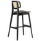 Gordana Black Rattan Effect Bar Stool