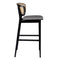 Sophia Black Rattan Effect Bar Stool
