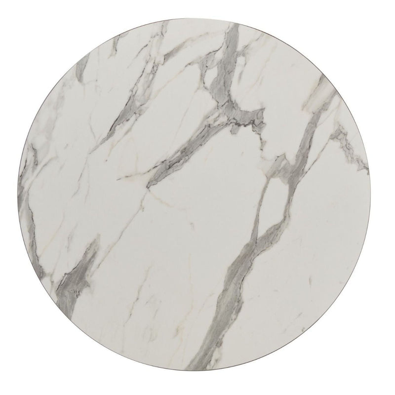 White Carrara Marble Outdoor Laminate Restaurant Table Top - 12mm