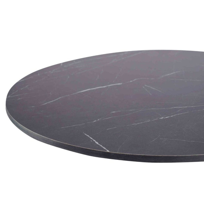 Black Obsidian Marble Outdoor Laminate Restaurant Table Top - 12mm
